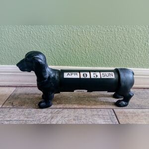 Black Dachshund Perpetual Desk Calendar - Home Accents